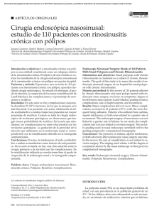 Cirugía endoscópica nasosinusal: estudio de 110 pacientes con