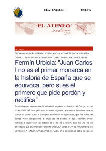 Fermín Urbiola: "Juan Carlos I no es el primer monarca en la historia