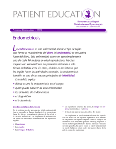 Spanish Patient Education Pamphlet, SP013, Endometriosis