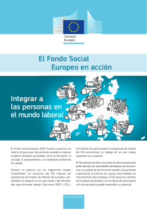 El Fondo Social Europeo en acción – Integrar a las