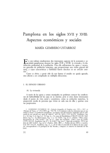 Pamplona siglo XVII y XVIII. Aspectos sociales