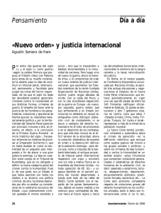 Día a día Pensamiento «Nuevo orden» y justicia internacional