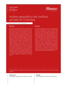 Análisis geopolítico del conflicto armado en Colombia