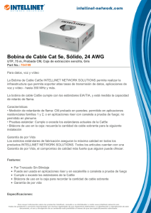 Bobina de Cable Cat 5e, Sólido, 24 AWG - Mh-Int