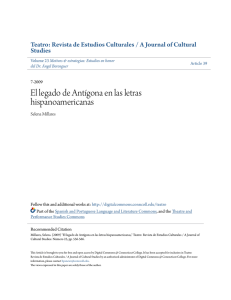 El legado de Antígona en las letras hispanoamericanas