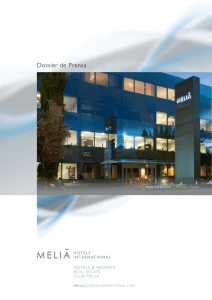 Dossier de Prensa - Meliá Hotels International