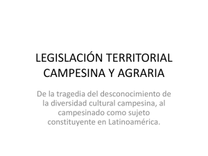 Legislación territorial campesina y agraria.