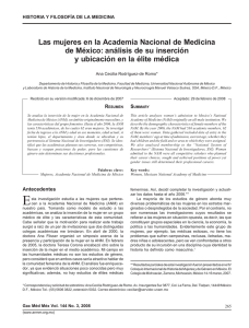 Las mujeres en la Academia Nacional de Medicina de México
