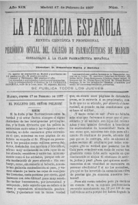 Año XIX Madrid 17 de Febrero de 1887 Num. 7. REVISTA