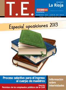Especial oposiciones 2013 - Comisiones Obreras