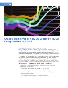 Análisis predictivos con TIBCO Spotfire y TIBCO Enterprise Runtime