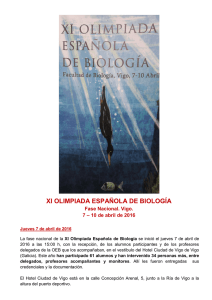 XI Olimpiada Española de Biología 2016