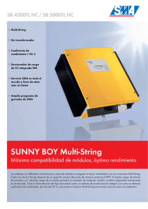 Sunny Boy Multi-String - SB 4200TL HC, SB 5000TL HC