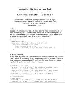 Universidad Nacional Andrés Bello Estructuras de Datos