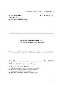 reglamento rtca 71.03.45:07 técnico centroamericano productos