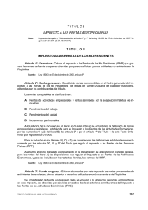 Legislación Tributaria TÍTULO 8 - IRNR T Í T U L O 8 IMPUESTO A