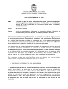 Circular 09 de 2014 (Gerencia Nacional Financiera y Administrativa).