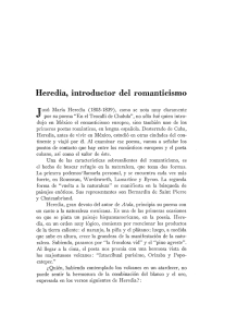 Heredia, introductor del romanticismo