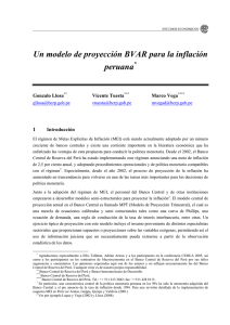 Un modelo de proyección BVAR para la inflación peruana