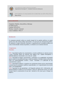 Partidos, clase política y liderazgo