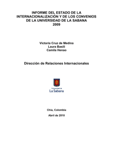 informe del estado de la internacionalización de la universidad de la