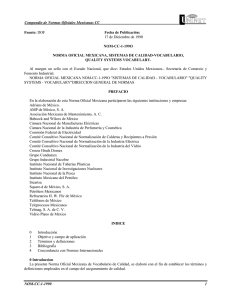 Compendio de Normas Oficiales Mexicanas CC NOM-CC-1