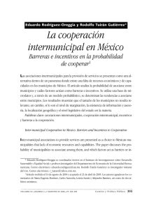 La cooperación intermunicipal en México