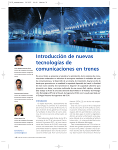 Introducción de nuevas tecnologías de comunicaciones en trenes