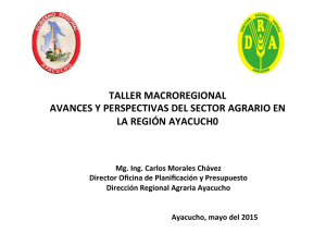 Avances y Perspectivas del Sector Agrario en la Región Ayacucho