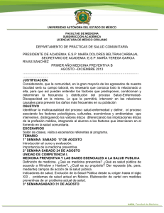 DEPARTAMENTO DE PRÁCTICAS DE SALUD COMUNITARIA