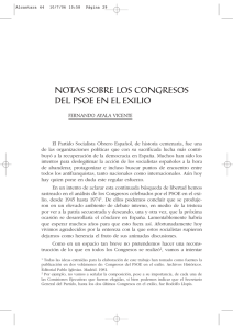 Notas sobre los congresos del PSOE en el exilio. Fernando Ayala