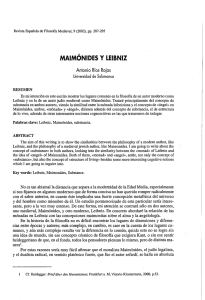 maimonides y leibniz - Universidad de Córdoba