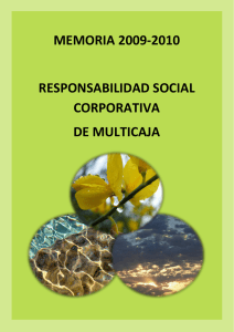 memoria 2009-2010 responsabilidad social corporativa de multicaja