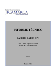 informe técnico base de datos gps