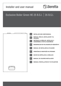 Manual de Instalación EXCLUSIVE BOILER GREEN