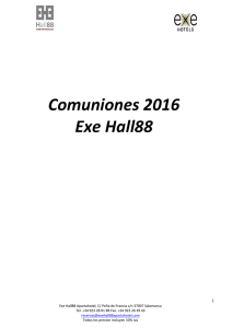 Dossier comuniones - Exe Hall 88 Apartahotel
