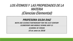 LOS ÁTOMOS Y LA ELECTRICIDAD (Ciencias Intermedia)