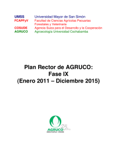 Plan Rector de AGRUCO: Fase IX (Enero 2011 – Diciembre 2015)