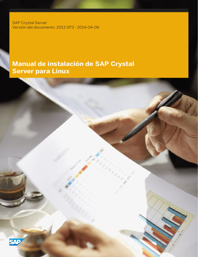 Manual de instalación de SAP Crystal Server para
