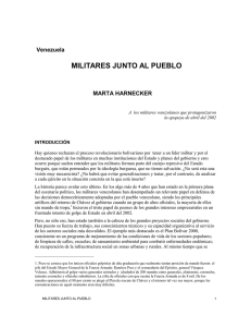 Hardnecker, Marta - Venezuela, militares junto al pueblo