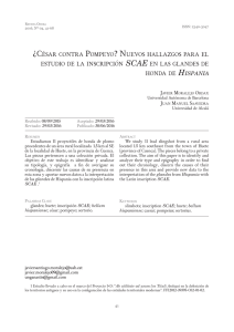 ¿césar contra pompeyo? nuevos hallazgos para el estudio de la