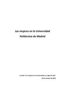 Dossier "Las Mujeres en la Universidad Politécnica de Madrid"