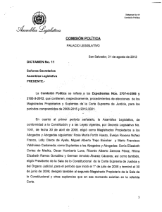COMISIÓN POLÍTICA DICTAMEN No. 11