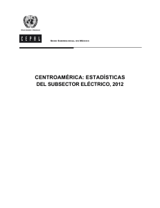 Centroamérica: Estadísticas del subector eléctrico 2012