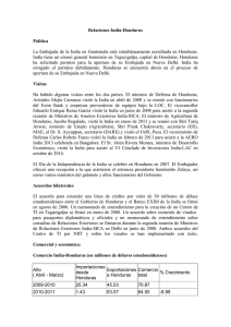 Relaciones India-Honduras Política La Embajada de la India en