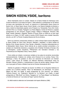 Biografía Simon Keenlyside - Centro Nacional de Difusión Musical