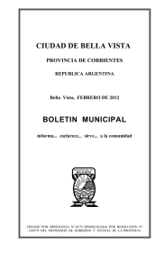 Boletines Oficiales - Municipalidad de Bella Vista