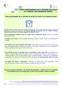 Cómo mantenerse en el empeño de dejar de fumar los primeros