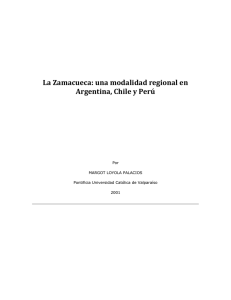 La Zamacueca: una modalidad regional en Argentina, Chile y Perú