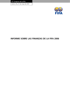 informe sobre las finanzas de la fifa 2006